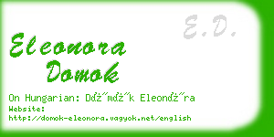 eleonora domok business card